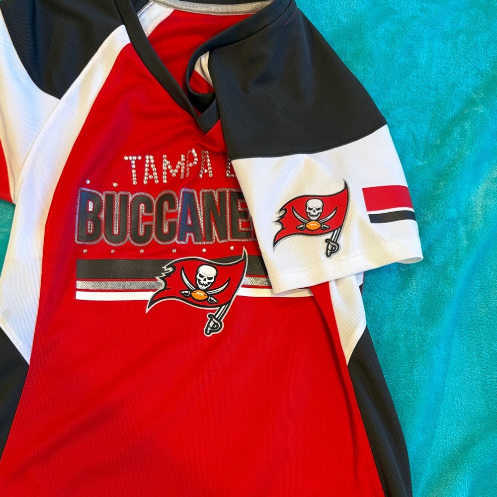 Tampa Bay Buccaneers Rhinestone Red Jersey - Picture 4 of 4